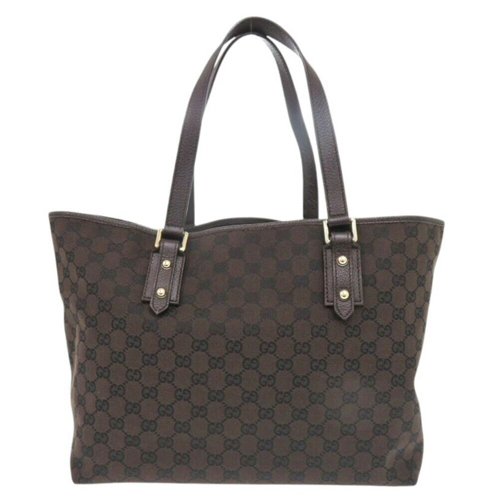 GUCCI Brown Canvas Tote Bag - Picture 3 of 9